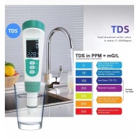 5 in 1 Type PH TDS EC SALINITY Temperature Water Meter Tester with Speech Function for Aquarium
