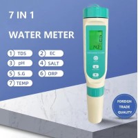 7 in 1 meter ph tester multifunctional Salinity tds units Water quality tester conductivity pH/TDS/EC/TEMP 