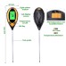 4 In 1 pH Moisture Soil Meter LCD Temperature Sunlight for Garden Farm Greenhouse Soil Fertility Tester