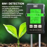 6 in 1 Ph/ Humidity/Sunlight/Moisture/Temp/Fertility Soil Tester For Plant