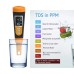 Portable TDS Meter 3 in 1 EC/TEMP TDS Meter Water Quality Tester High Precision for Aquaculture Swimming Pools